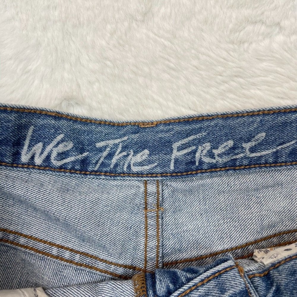 We the Free People Denim Shorts 29 Light Wash Blue Distressed Women - Picture 11 of 13